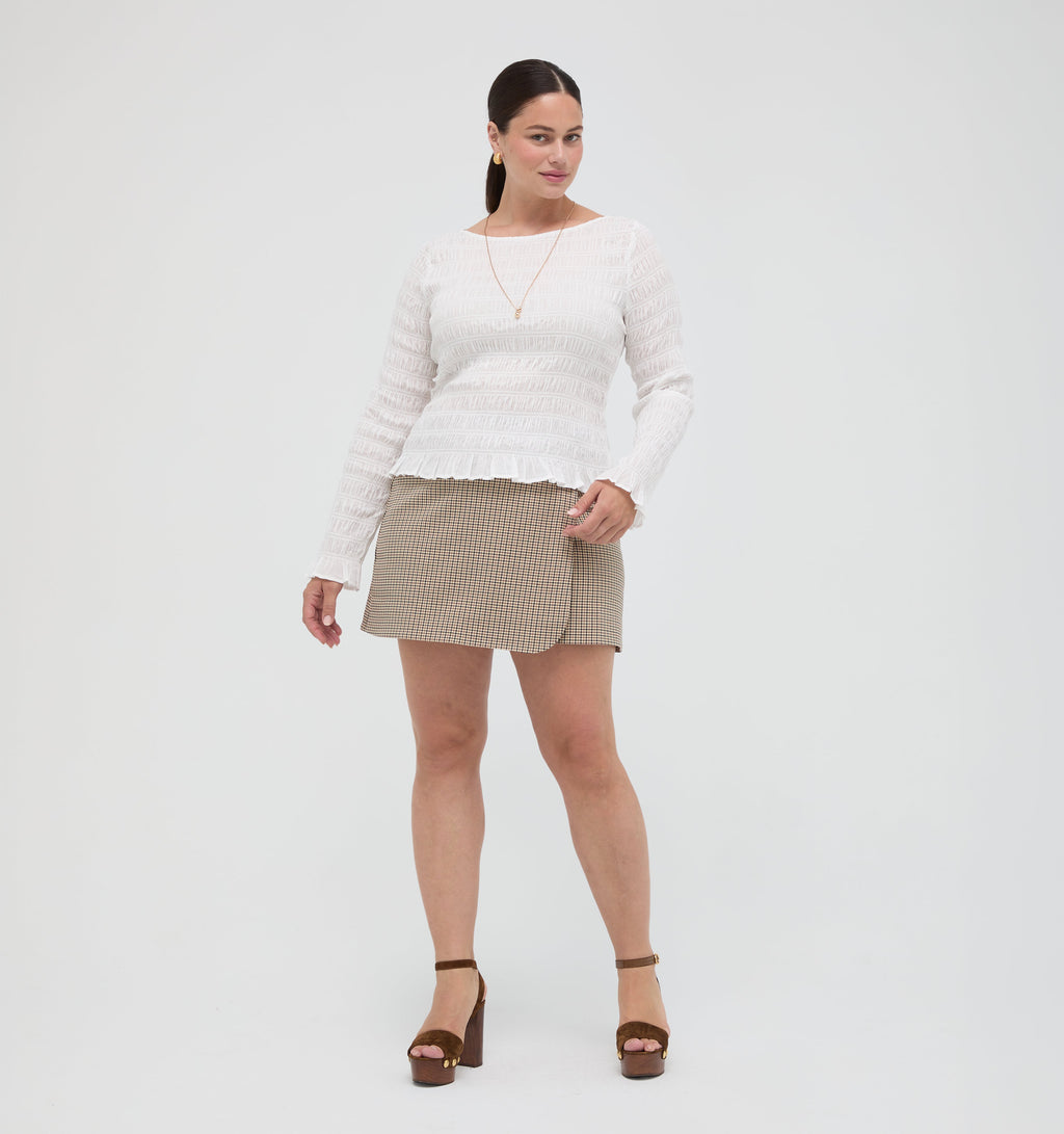 The Lexi Nap Top in Antique White