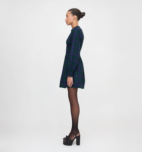 The Lilia Mini Nap Dress in Blackwatch Tartan
