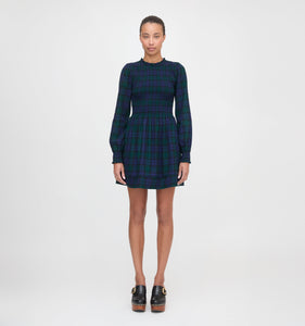 The Lilia Mini Nap Dress in Blackwatch Tartan
