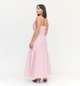 The Lillie Dress in Rose Circular Lattice