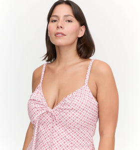 The Lillie Dress in Rose Circular Lattice