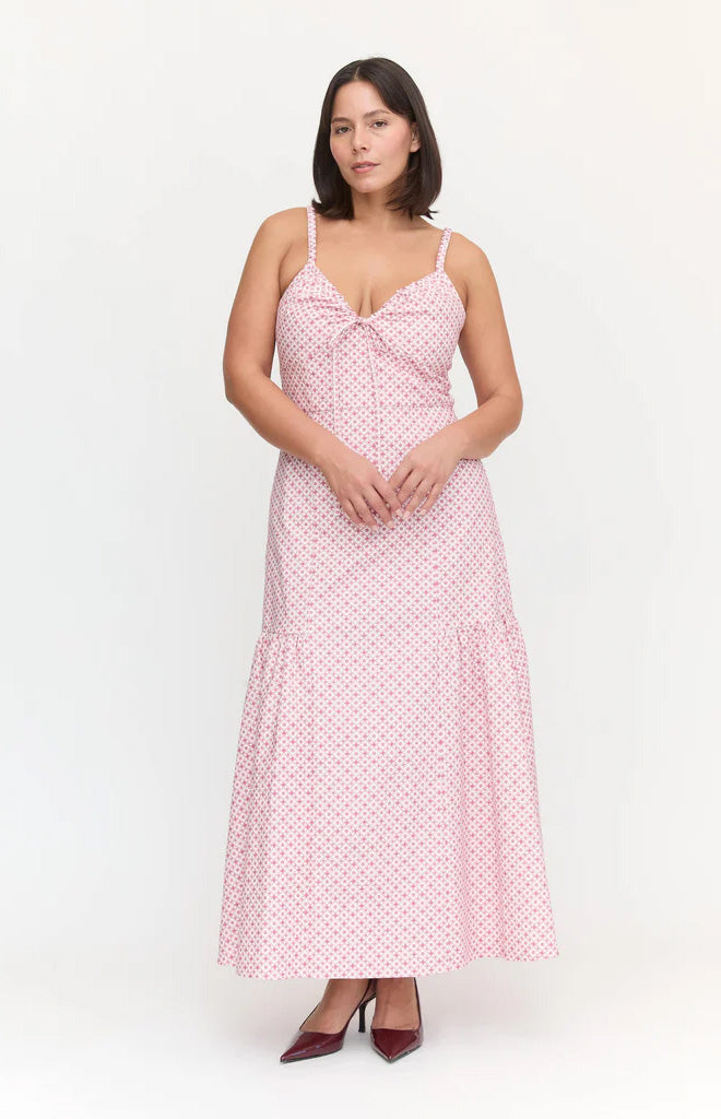 The Lillie Dress in Rose Circular Lattice