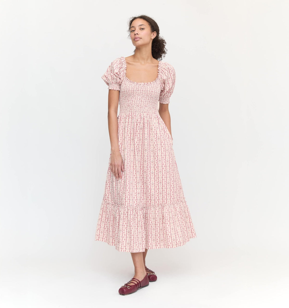 The Louisa Nap Dress in Pink Emma Stripe