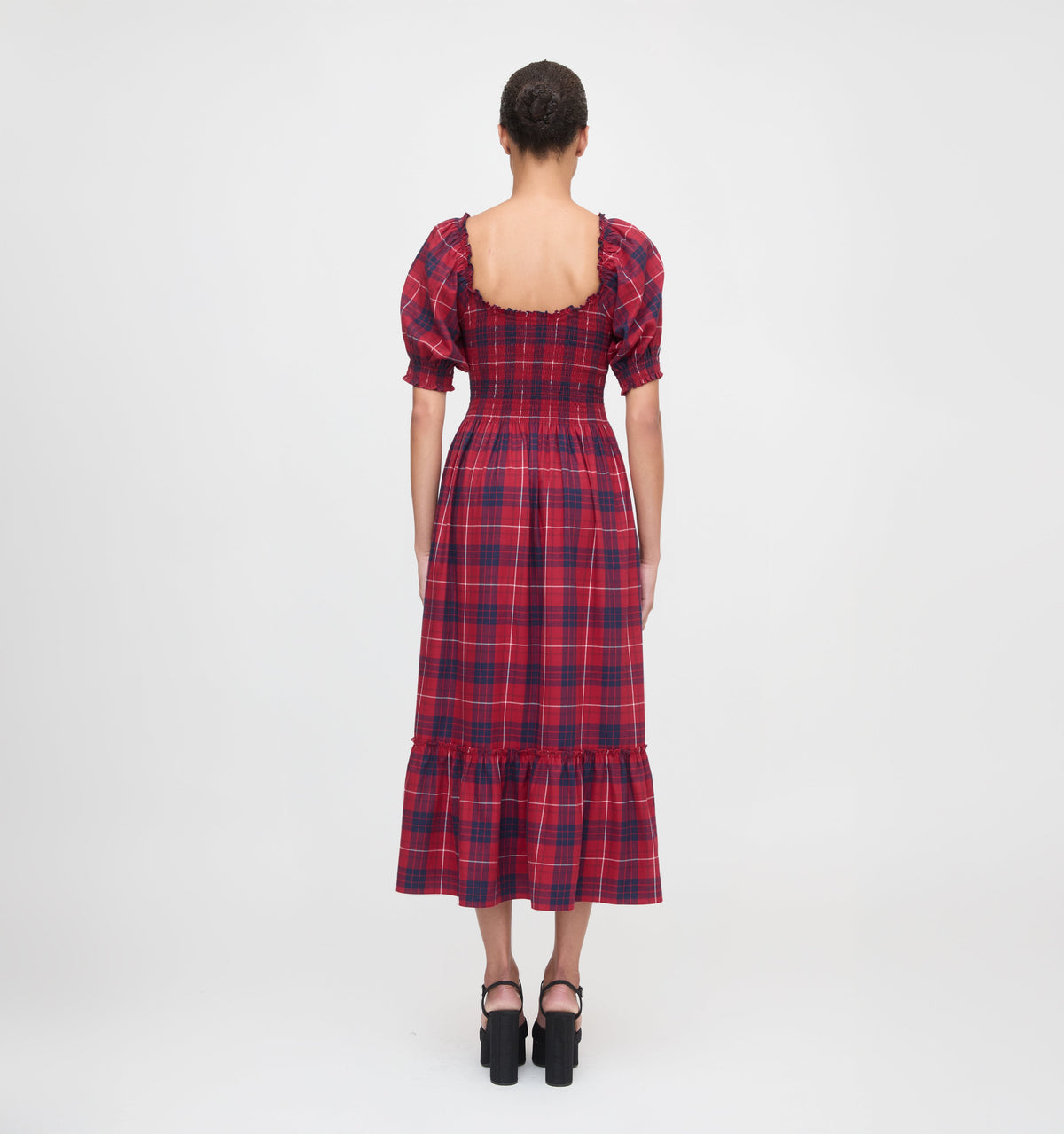 The Louisa Nap Dress in Cherry Tartan