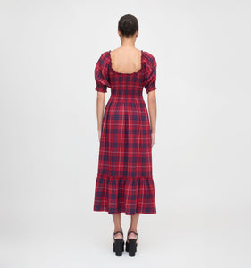 The Louisa Nap Dress in Cherry Tartan