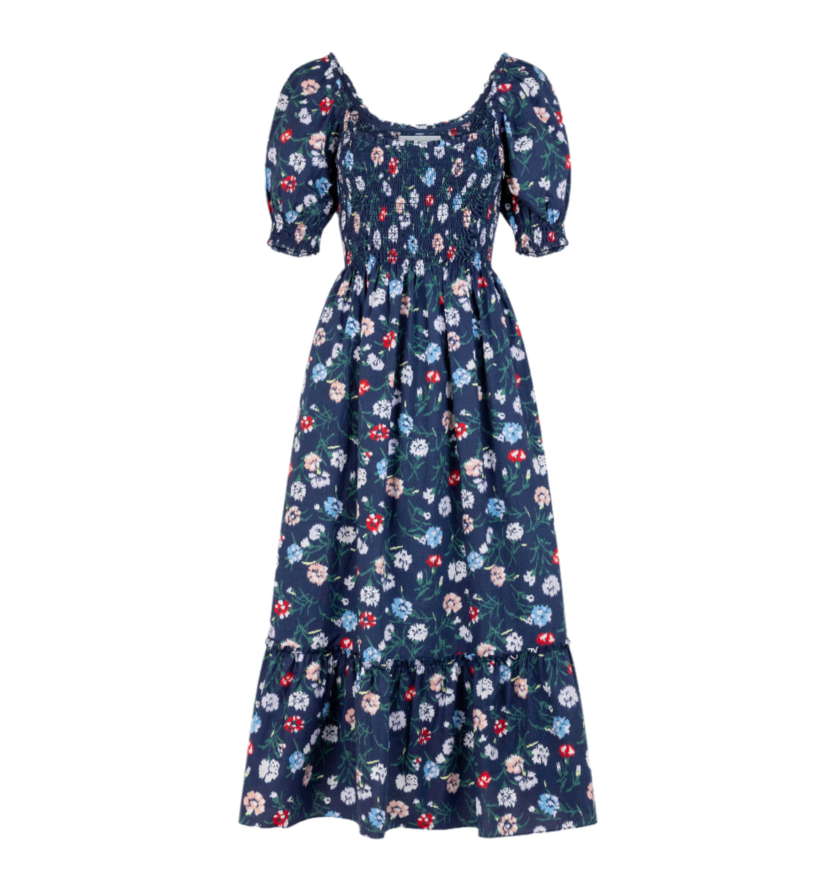 The Louisa Nap Dress in Navy Belgravia Floral Ikat