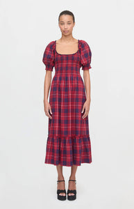 The Louisa Nap Dress in Cherry Tartan
