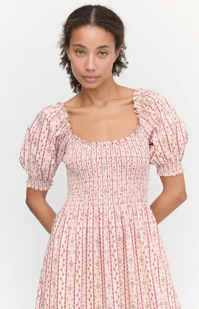 The Louisa Nap Dress in Pink Emma Stripe