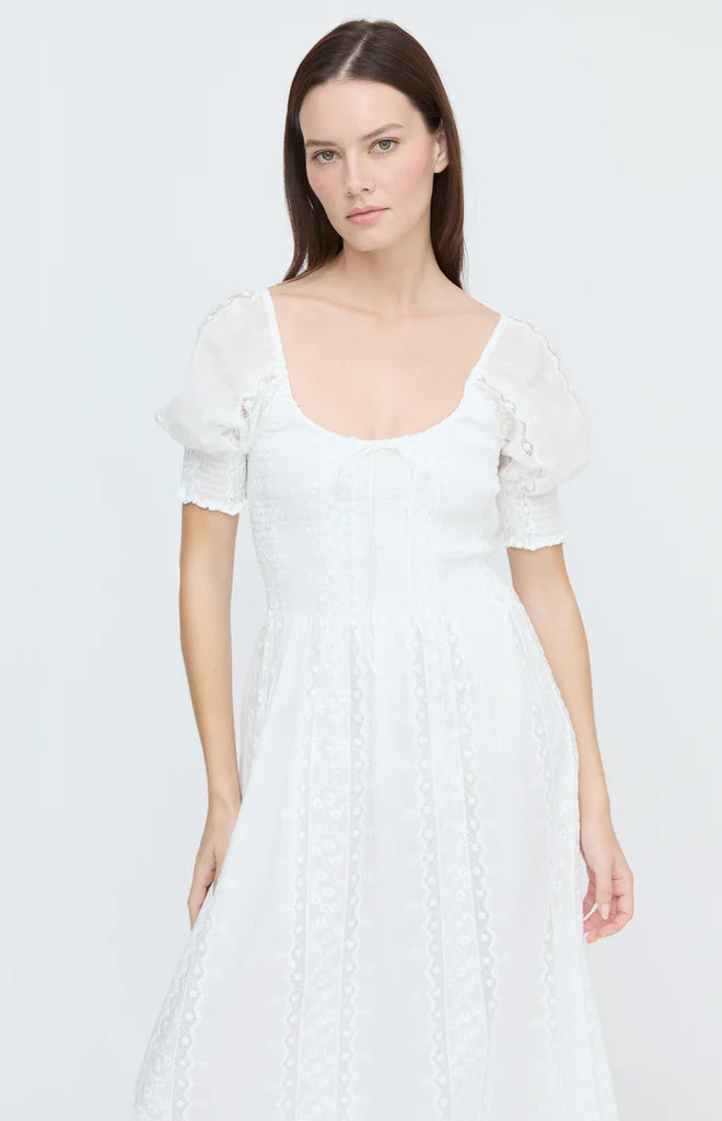 The Madeline Nap Dress - White Broderie Voile
