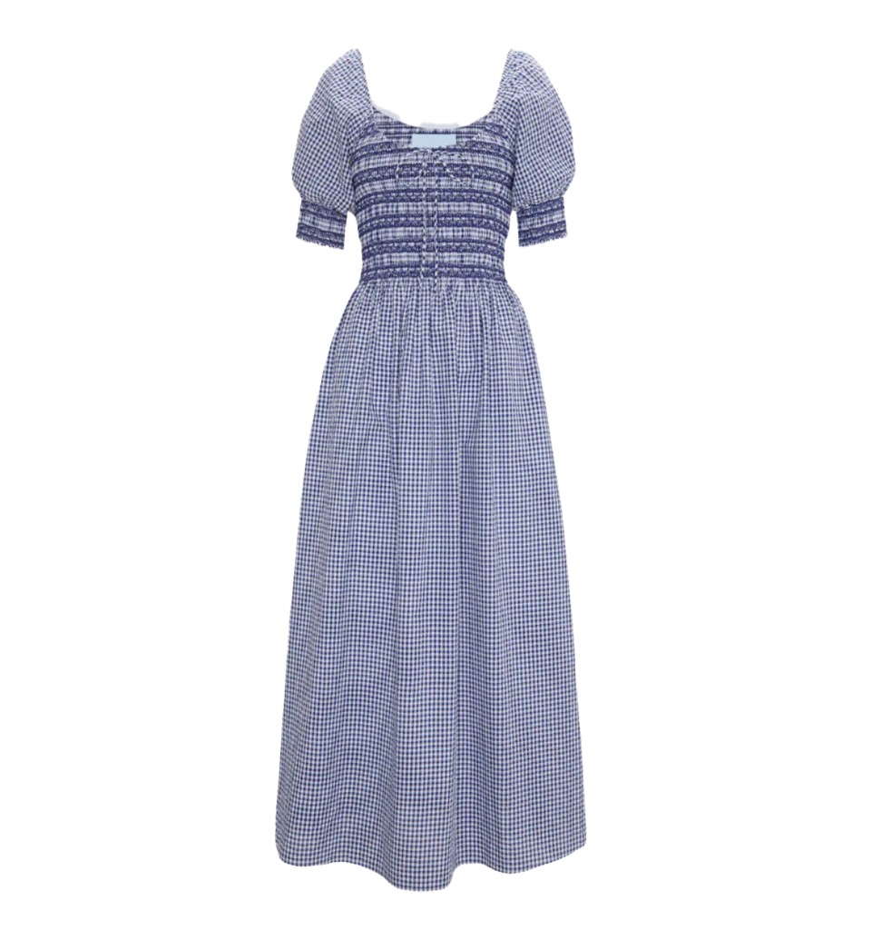 The Madeline Nap Dress in Navy Gingham