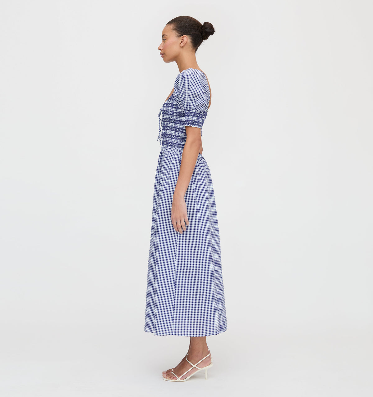 The Madeline Nap Dress in Navy Gingham