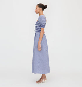 The Madeline Nap Dress in Navy Gingham