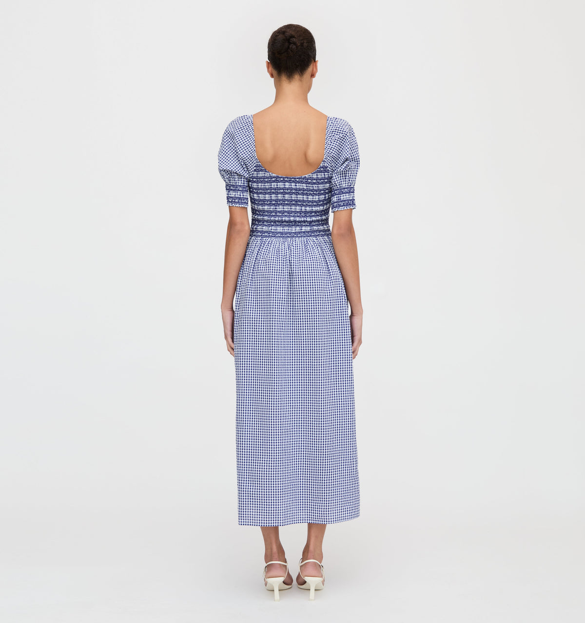 The Madeline Nap Dress in Navy Gingham