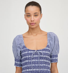 The Madeline Nap Dress in Navy Gingham