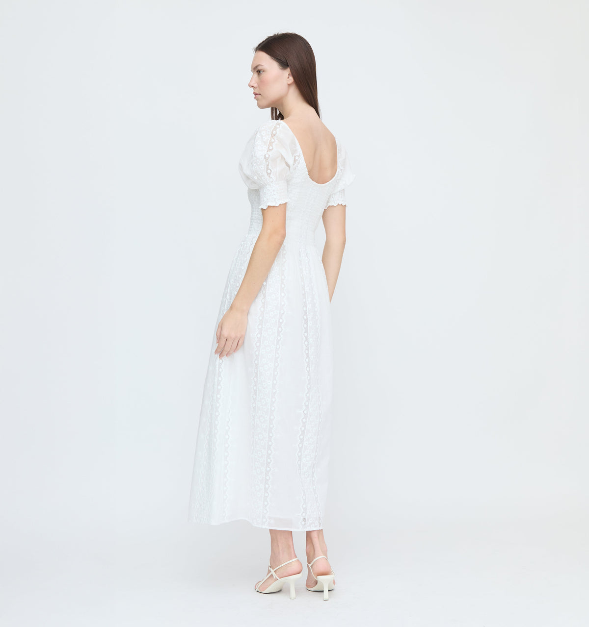 The Madeline Nap Dress - White Broderie Voile