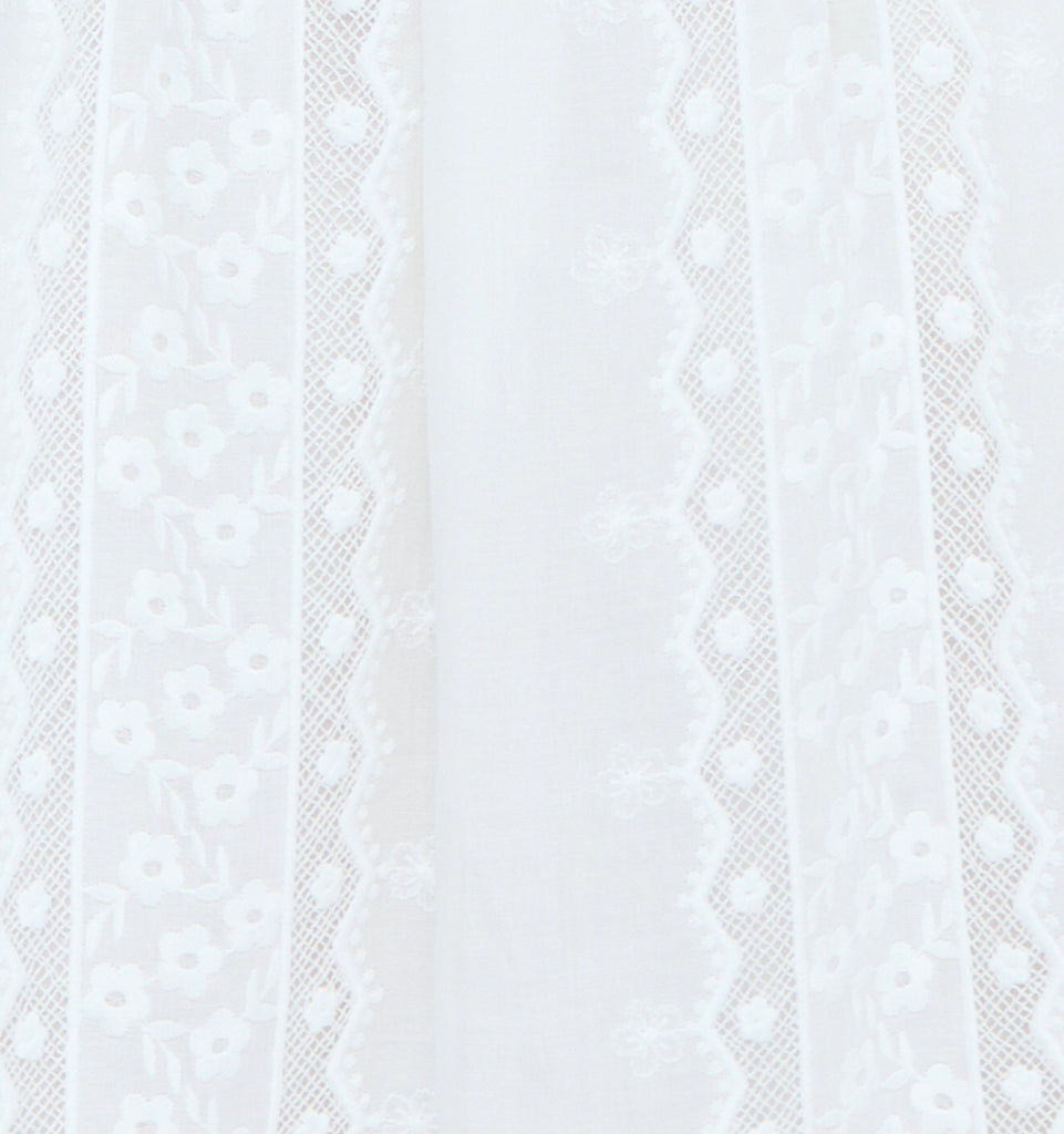 The Rosetta Nap Dress in White Broderie Voile