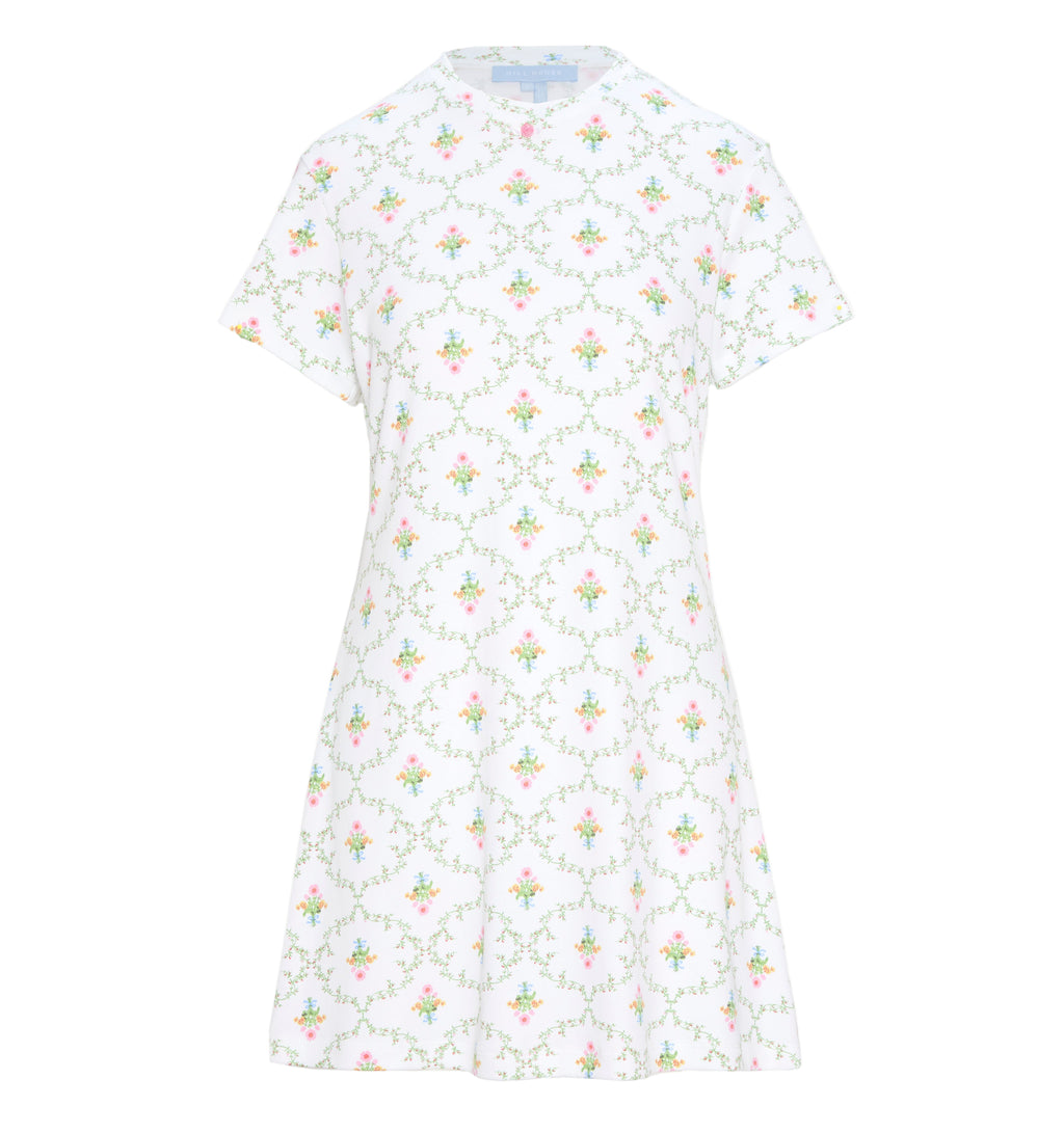 The Maggie Nightgown in Pastel Trellis