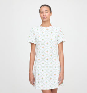The Maggie Nightgown in Pastel Trellis