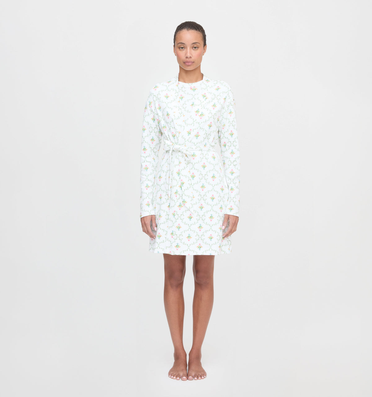 The Maggie Nightgown in Pastel Trellis