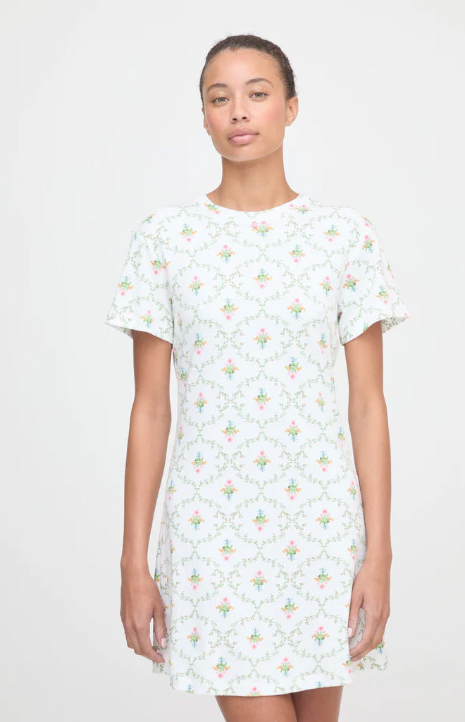 The Maggie Nightgown in Pastel Trellis