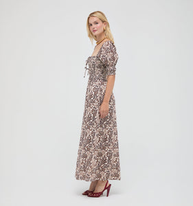 The Malene Nap Dress in Chedworth Paisley Brown