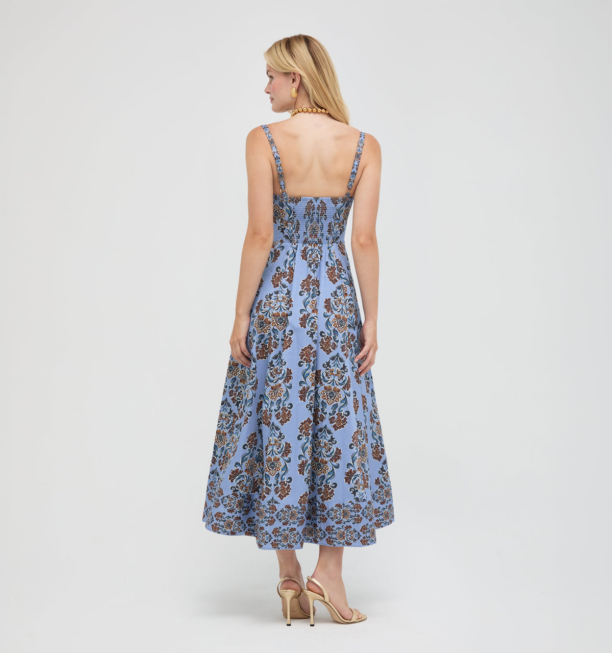 The Margot Dress in Stowell Medallion Iris