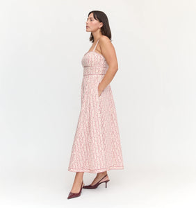 The Margot Dress in Pink Emma Stripe