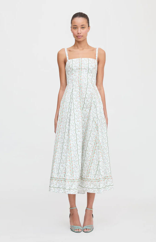 The Margot Dress in Green Provence Floral