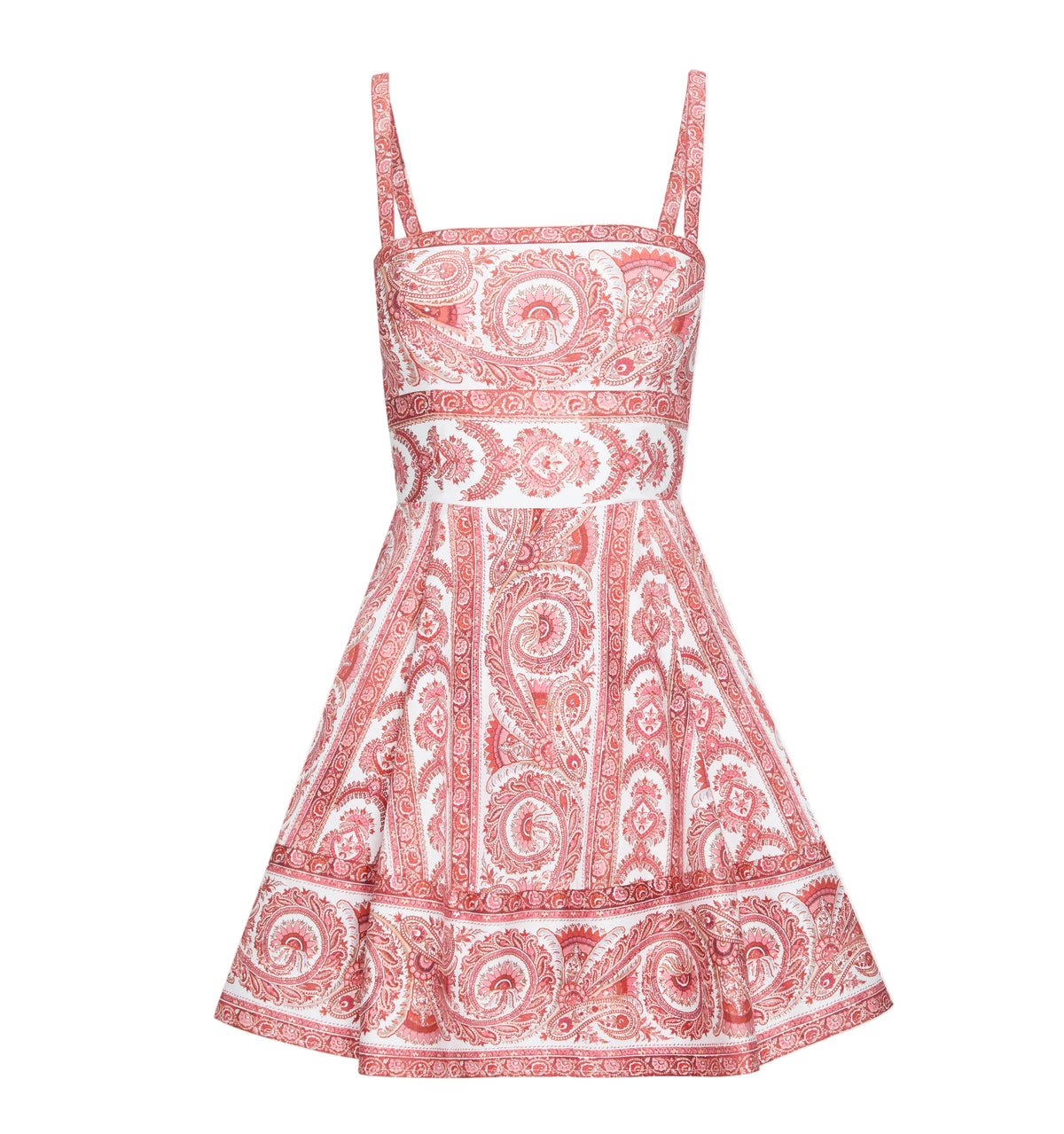 The Margot Mini Dress in Coral Corsica Paisley