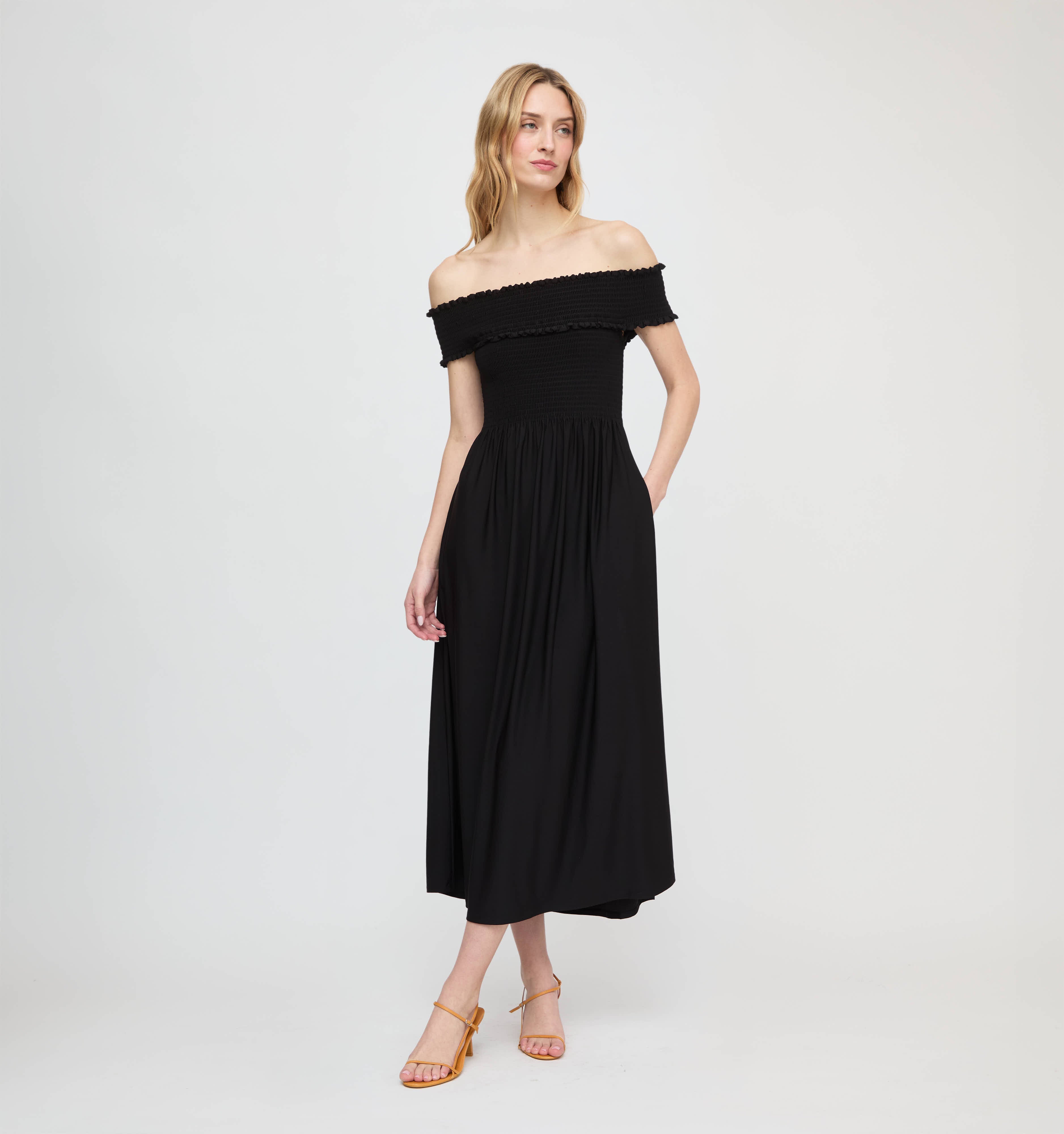 The Marguerite Nap Dress in Black