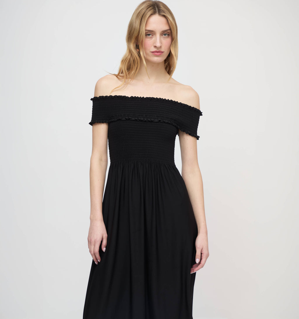The Marguerite Nap Dress in Black