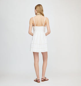 The Marin Mini Dress in White Voile