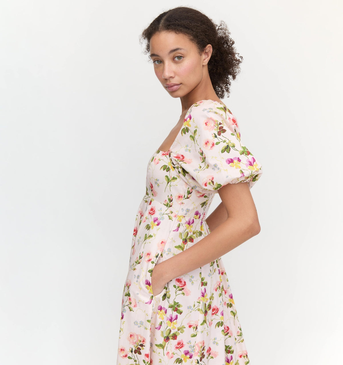 The Matilda Dress in Pink Bluebonnet