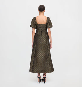 The Matilda Dress in Metallic Brocade