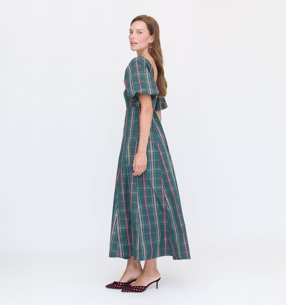 The Matilda Dress in Juniper Tartan