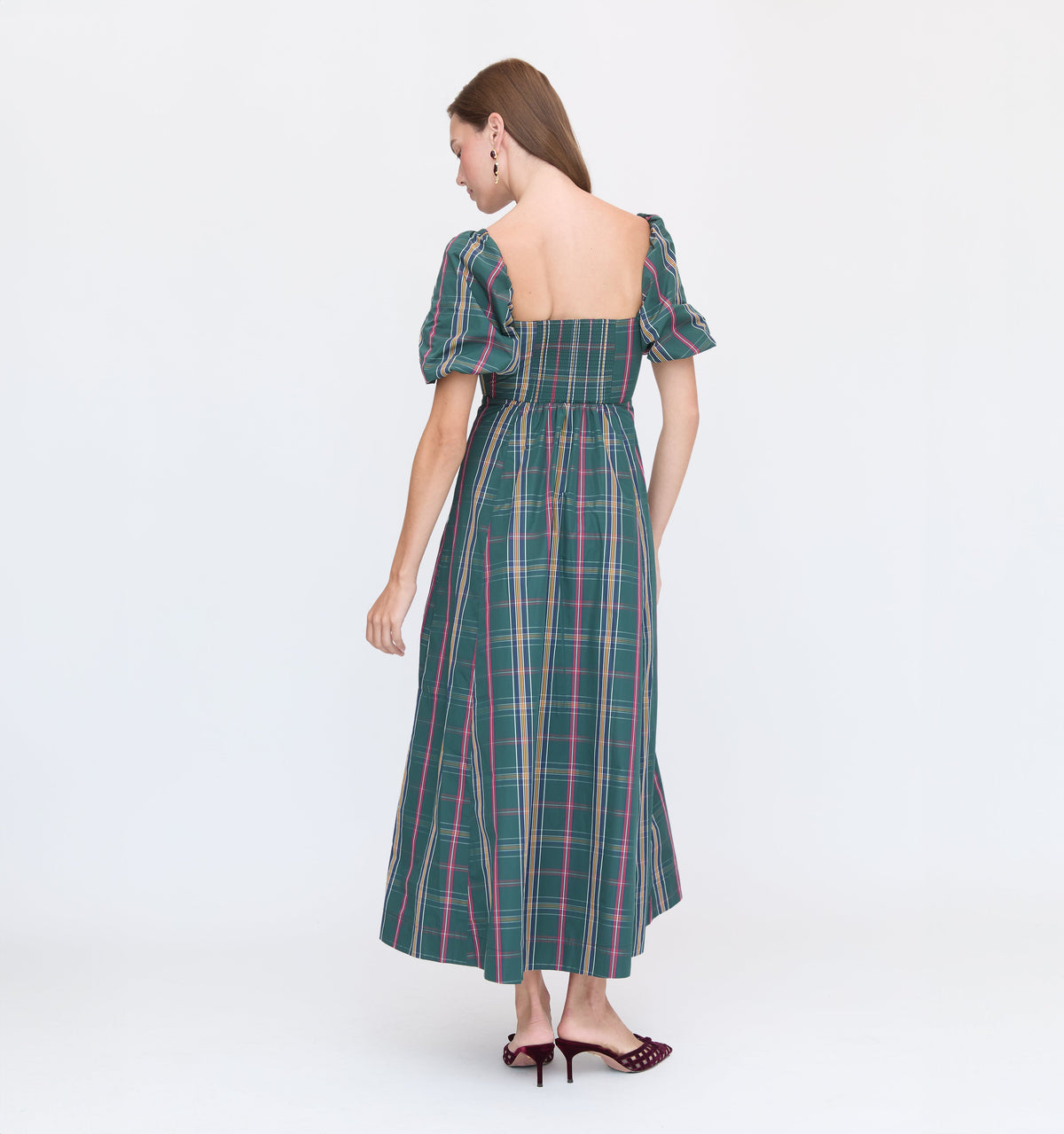 The Matilda Dress in Juniper Tartan