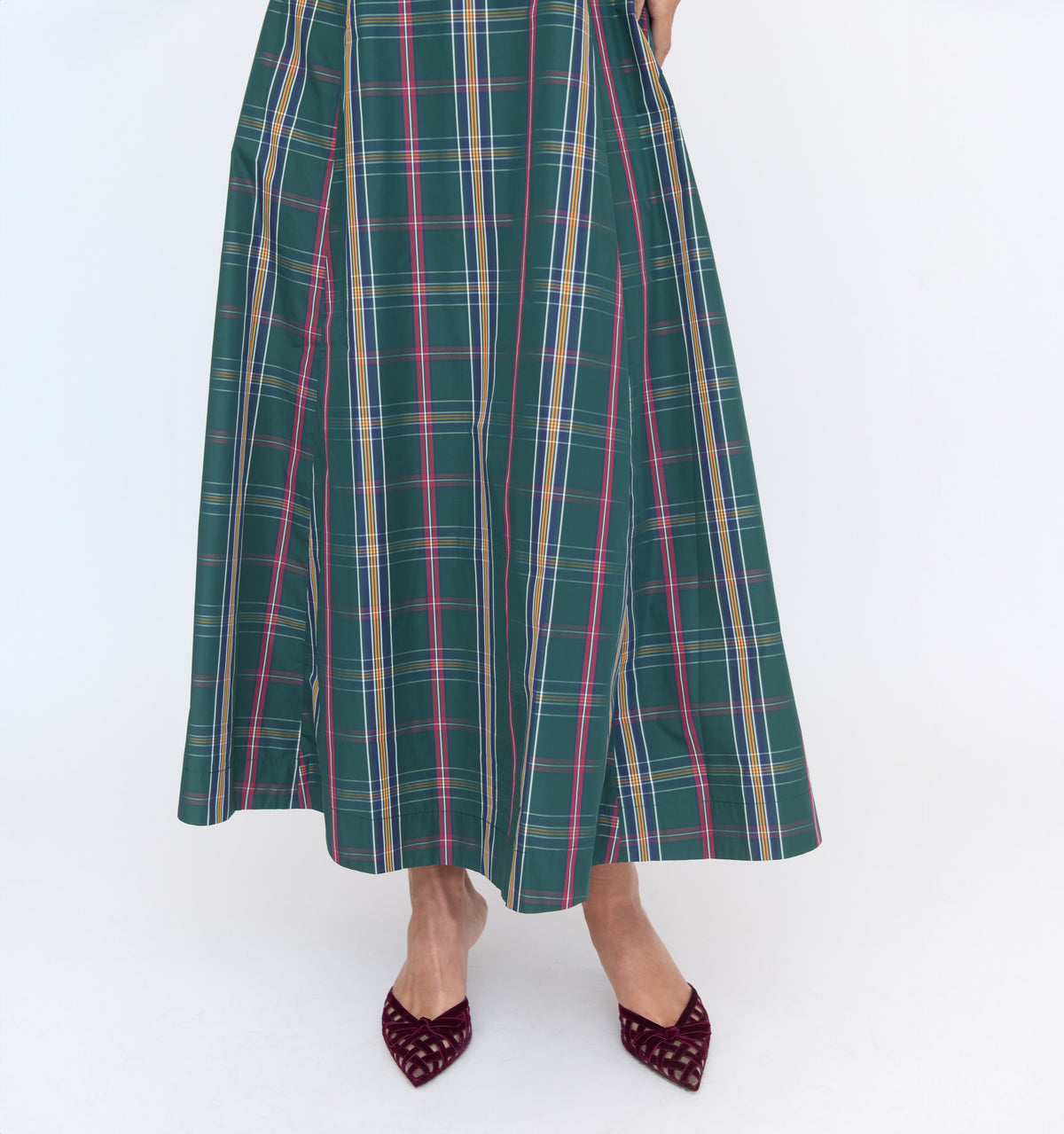 The Matilda Dress in Juniper Tartan