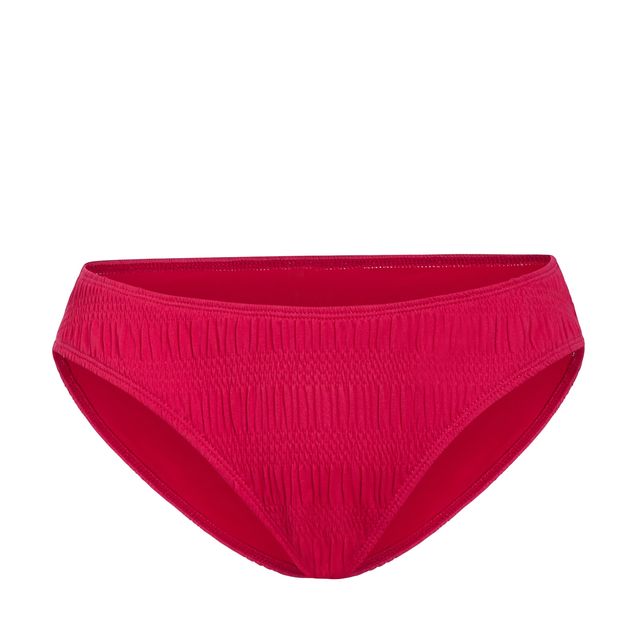 The Classic Bikini Bottom Smocked in Bright Begonia