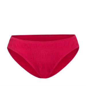 The Classic Bikini Bottom Smocked in Bright Begonia
