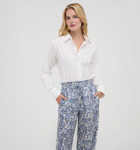 The Maxime Pant in Chedworth Paisley Blue