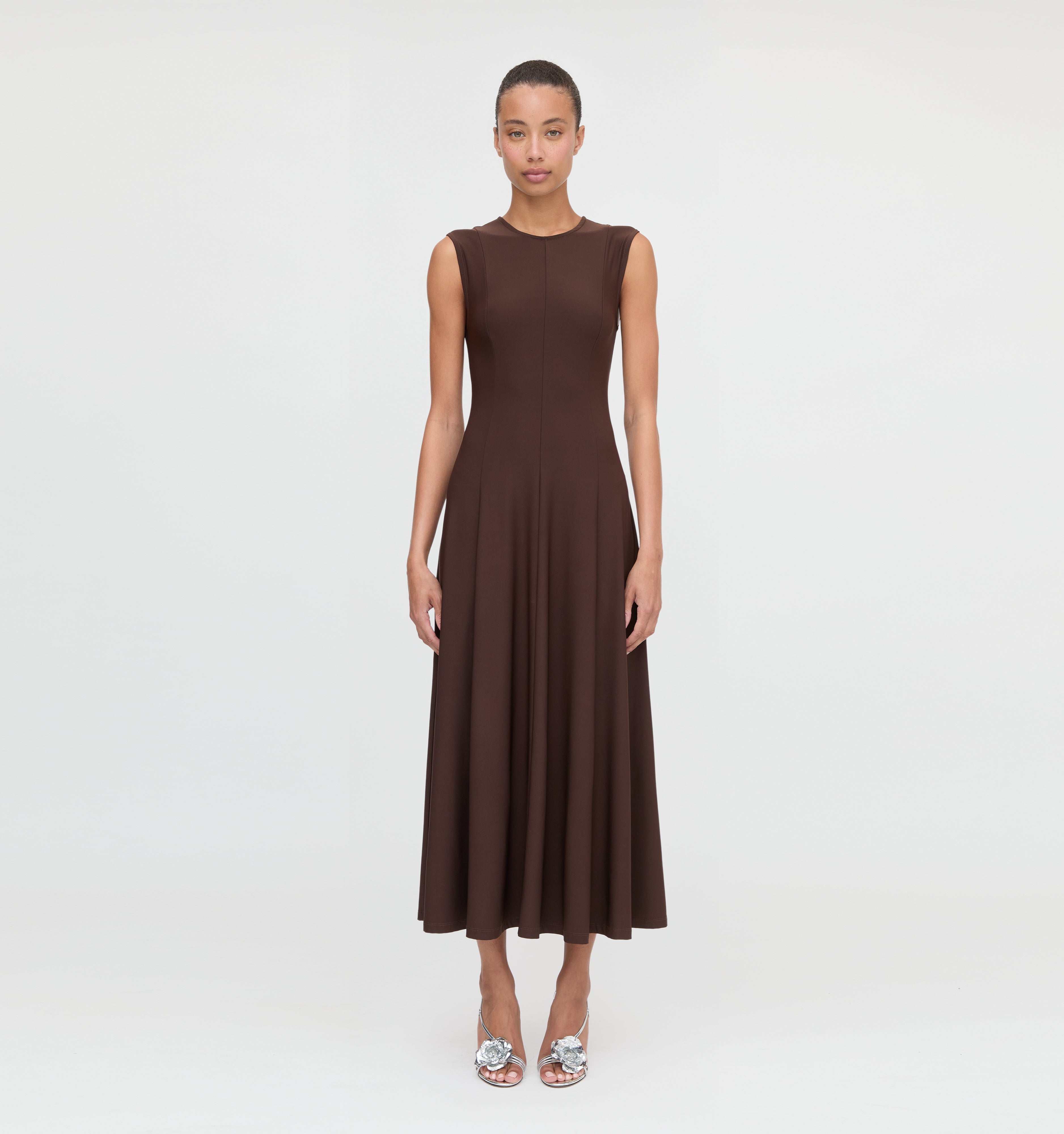 The Mila Dress in Chocolate Jersey