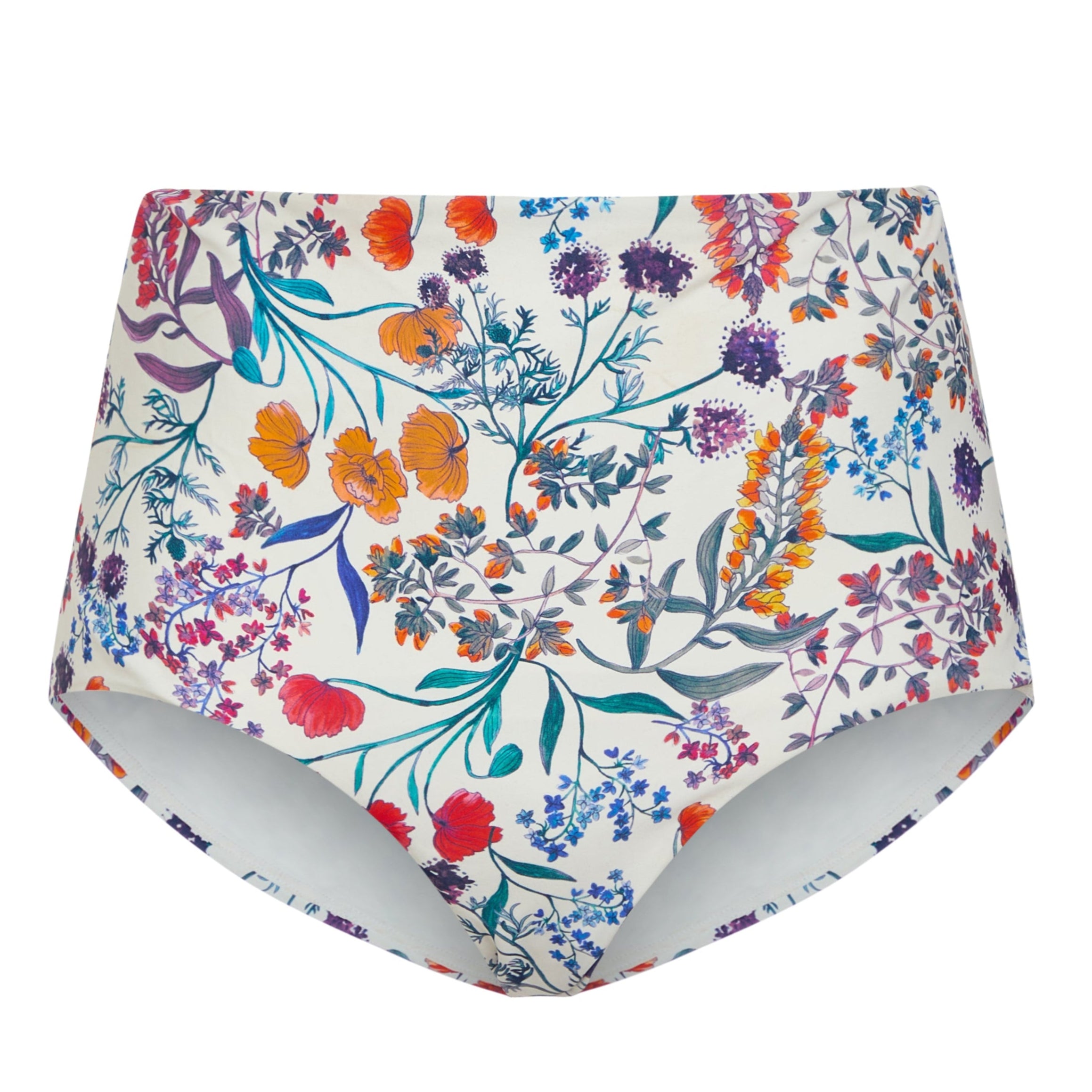 The Super High Waist Bikini Bottom in Botanical Floral