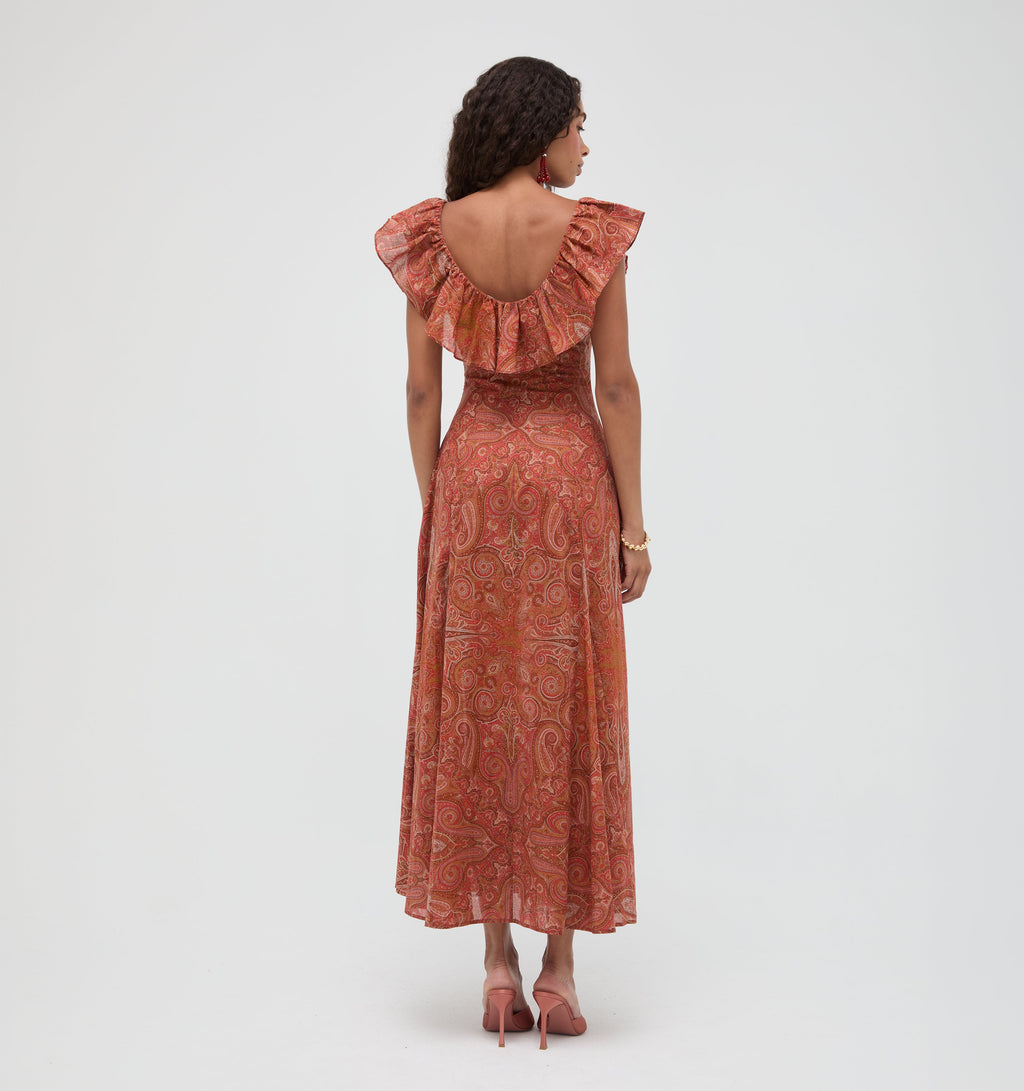 The Milani Dress in Cypress Paisley