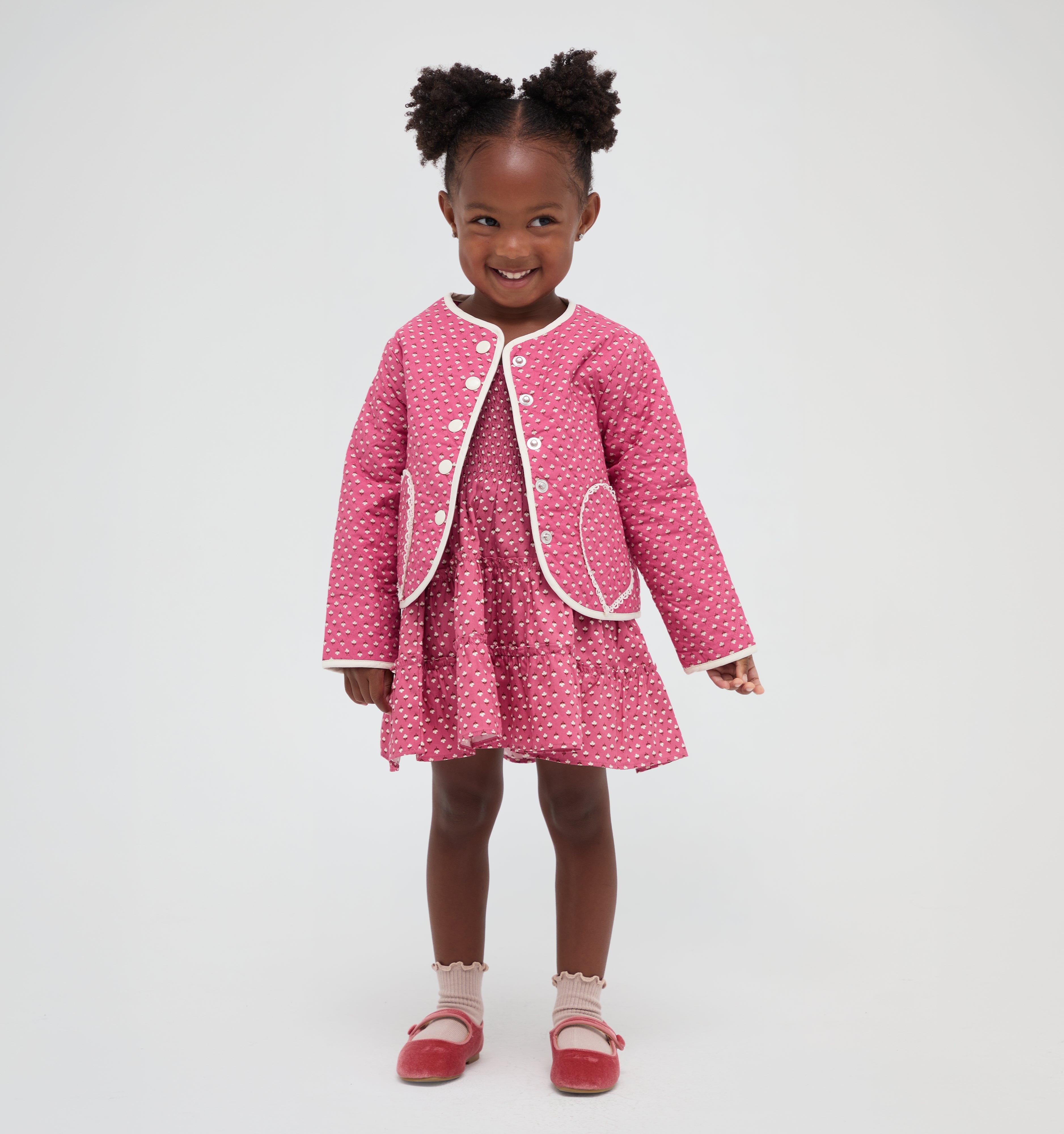 The Tiny McNally Jacket in Poppy Half Drop Rose