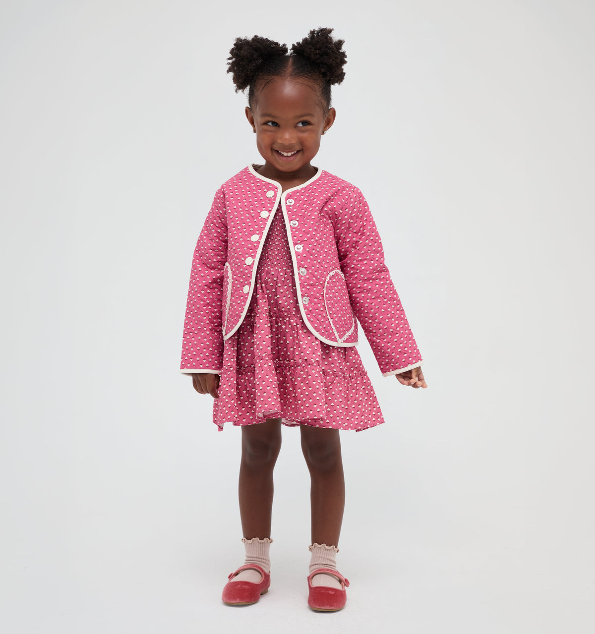 The Tiny McNally Jacket in Poppy Half Drop Rose
