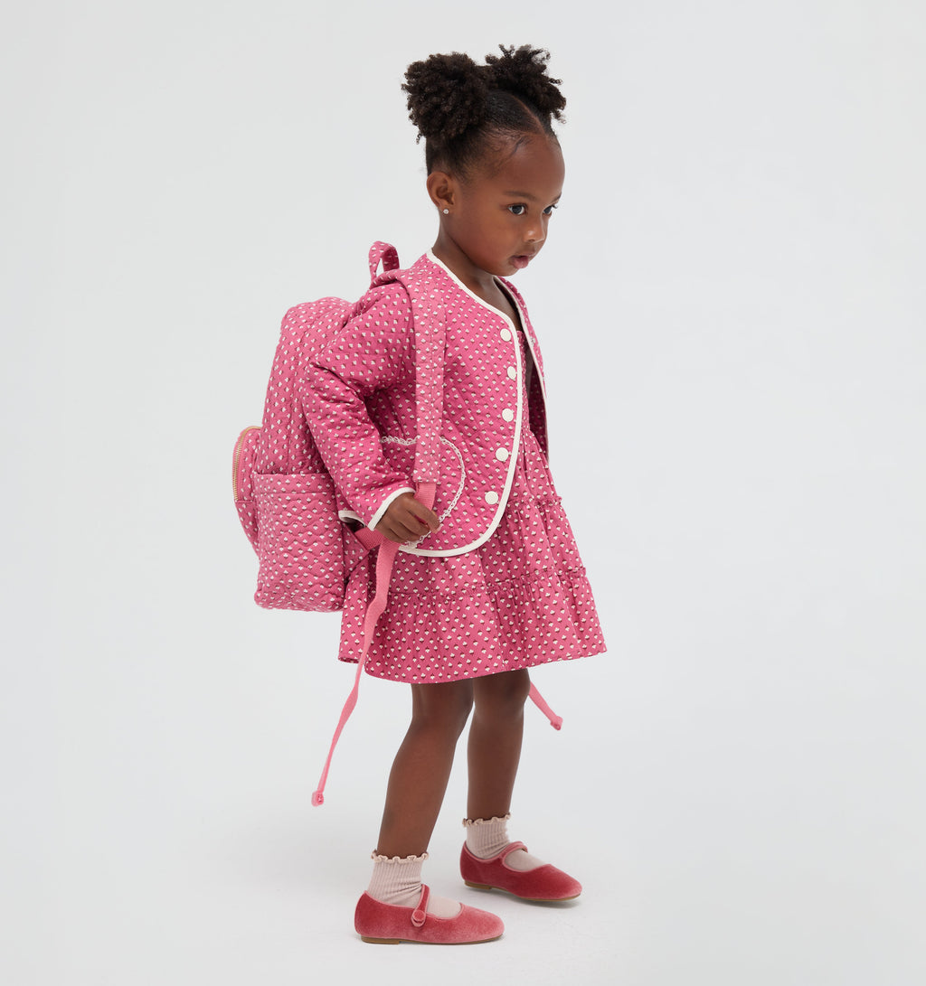 The Tiny Mina Nap Dress in Poppy Half Drop Rose