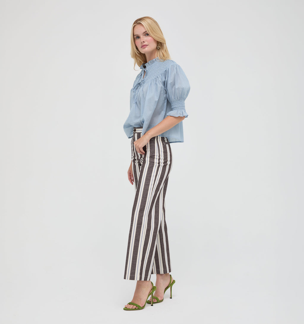 The Zinnia Top in Dusty Blue