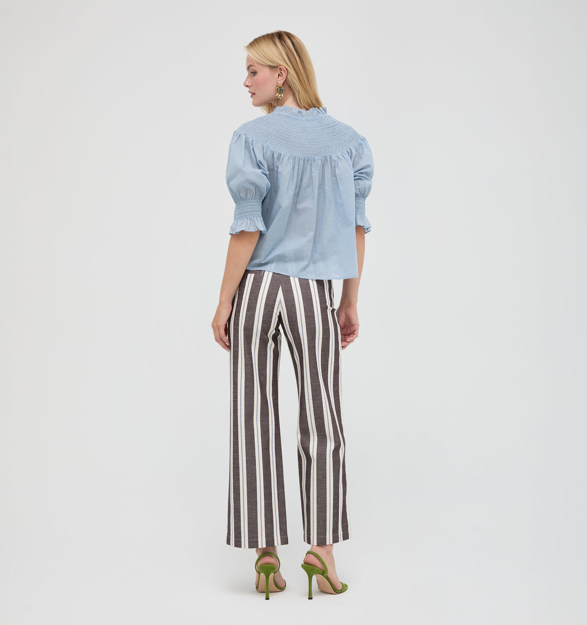 The Zinnia Top in Dusty Blue