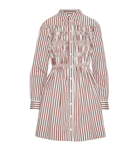 The Mira Nap Dress in Rust Stripe