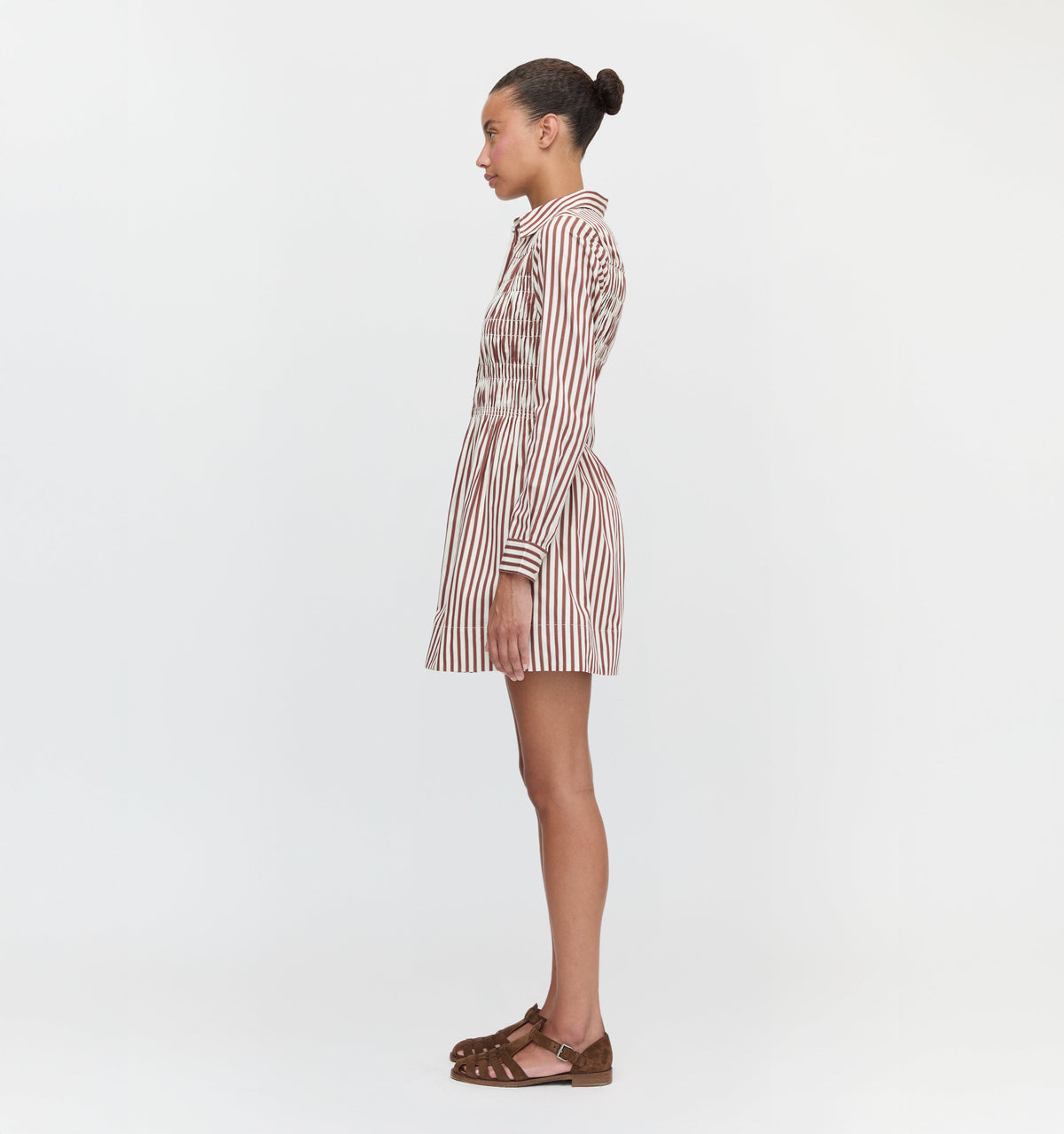 The Mira Nap Dress in Rust Stripe